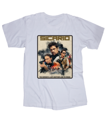 SICARIO CARTEL グラフィックTシャツ ホワイト M SICARIO movie white t-shirt Mexico America FBI Cartel | eBay