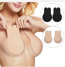 2 PAIRS OF Nipple Covers Push Up Bra Tape black and nude.