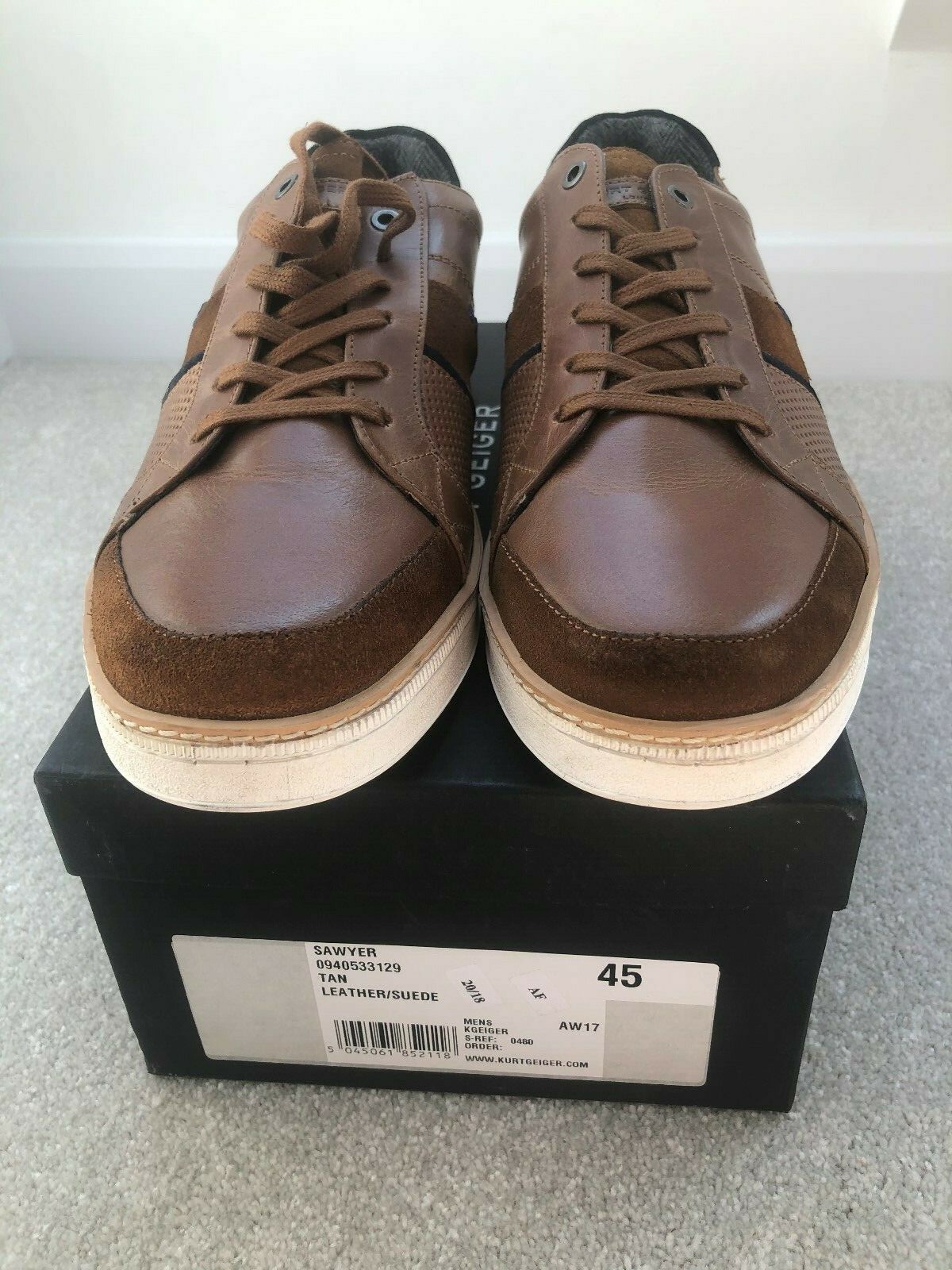 Kurt Geiger London Sawyer - Tan Lace Up Trainers