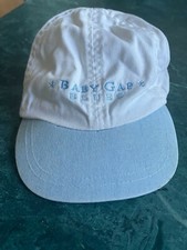 1997 Baby Gap Blues White Cap Hat with Blue Lettered Stitching XS/S 1-6 Months