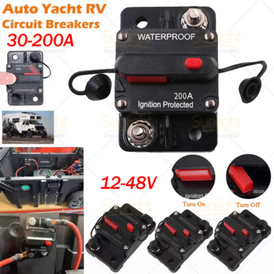 30~200A Sicherung Automat Automatik Schalter 12V 48V Auto KFZ LKW Leitungsschutz