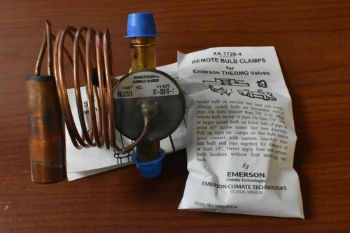Emerson VAL02979 Thermo Expansion Valve, 1/2" odf In x 1/2" odf Out, 4 Ton R22