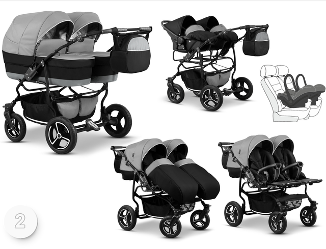 double pram rain cover