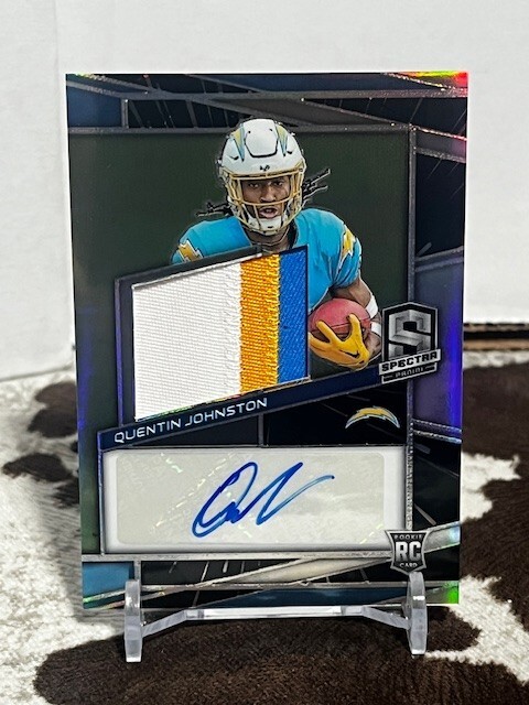 2023 Panini Spectra #229 Quentin Johnston Rookie Patch Auto Hyper 43/60