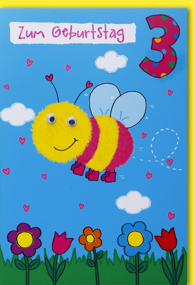 Geburtstagskarte Zum 3. Geburtstag Für Jungen – Dino-Motiv, A5, 148x210 Mm, Mit Umschlag