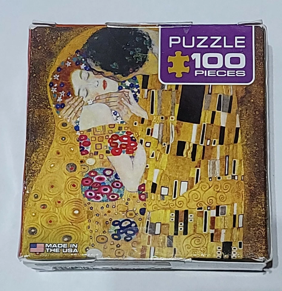 Gustav Klimt The Kiss 100 Piece Mini Puzzle 7" x 9" - Image 2 of 4