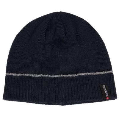 New Licensed Retro Rossignol Reflective Ski Beanie Hat MIDNIGHT BLACK __S57