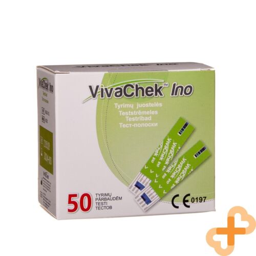 Bandelettes de diagnostic VivaChek Ino 50 pièces. Bandelettes de test de glucose sanguin - Photo 1/24