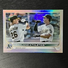 2022 Topps Series 1 Baseball Oakland Athletics Team Card Rainbow Foil Base #210