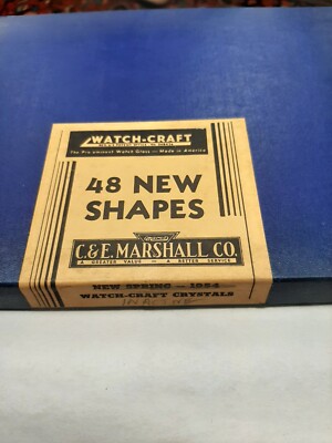 C&E MARSHALL  WATCH CRAFT CO MOULDED CRYSTALS  1954