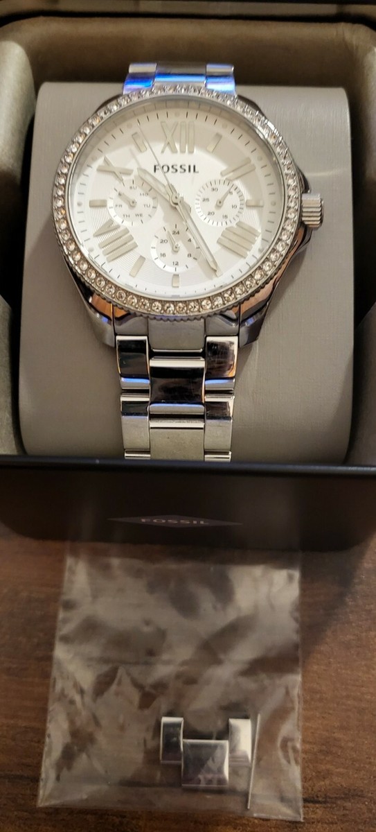 Fossil AM4481 Womens Silver Stainless Steel Analog Dial  display picture 2