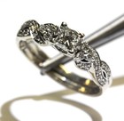 GSI 14k white gold .72ct princess diamond engagement jacket ring 4.9g womens 9 — photo 5
