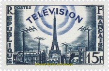 EBS France 1955 - Television - Eiffel Tower and TV antennas - YT 1022 - MNH**