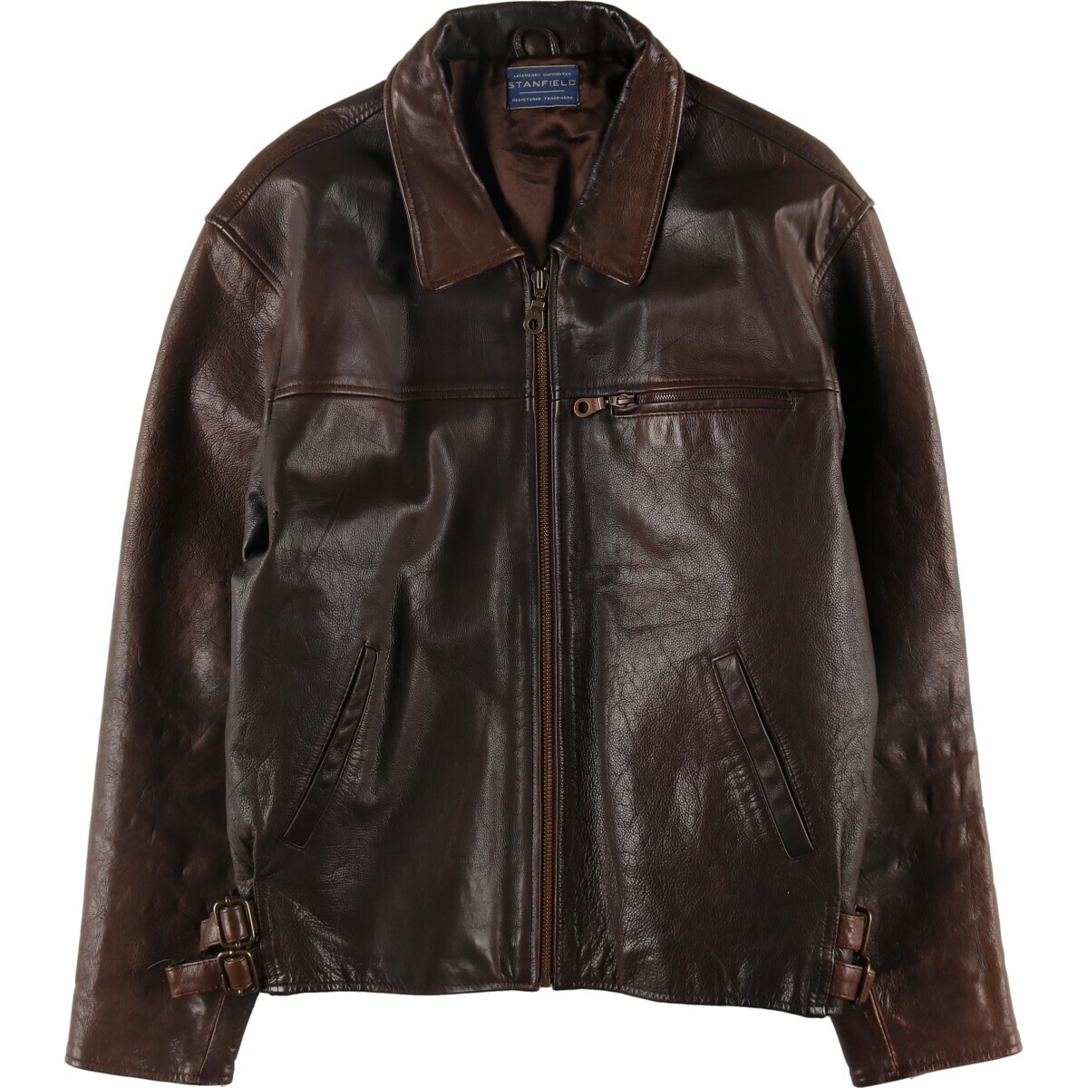 STANFIELD Leather Blouson Type Men's XL equivalent STANFIELD Leather Blouson Type Men's XL equivalent