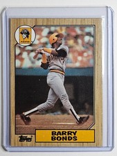 1987 Topps Barry Bonds Rookie Card RC #320. rookie card picture