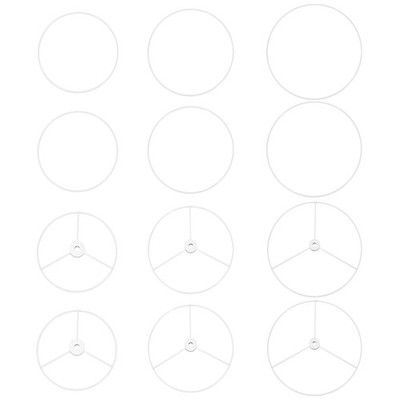 6/8/10 Zoll E26 E27 Lampenschirmring, 6er Pack Halterung für Lampenschirme weiß