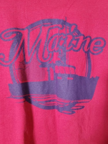 Maine Port & Company Core Cotton Tee Boys 2XL Red & Blue Graphic Tee | eBay