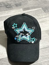 SeaWorld Shamu Orca Embroidered Baseball Cap Hat Black Youth Adjustable Strap