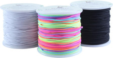 1.0mm Elastic Beading String for Bracelets necklaces and jewelry, 3 Rolls 150