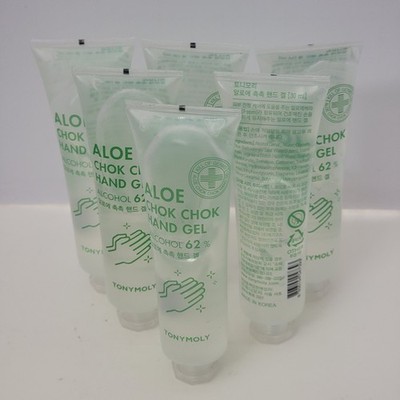 TONY MOLY ALOE CHOK CHOK HAND GEL 1.0 fl oz (PACK of 6)
