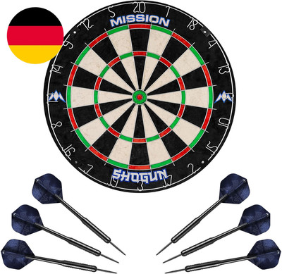 Shogun Dartscheibe Set | Endurance round Wire Sisal Dartscheibe Set Inkl 2 Sets 
