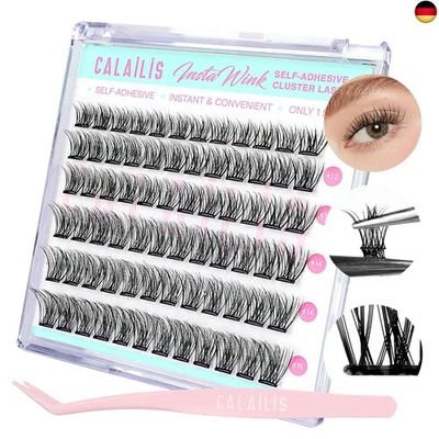 CALAILIS Selbstklebende Wimpern Wimpern Extensions Set Mit Pinzette