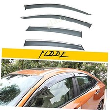 Chrome Trim Rain Guards Window Visors for 2016-2021 for Honda Civic 2016-2021