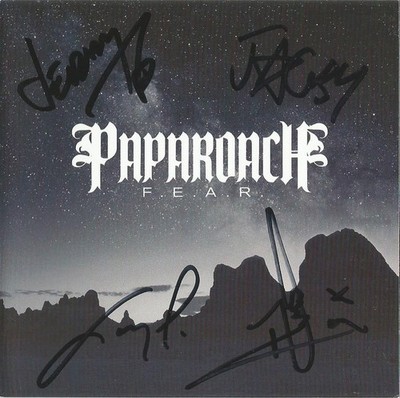 PAPA ROACH = Autographed/Signed ''F.E.A.R.'' CD