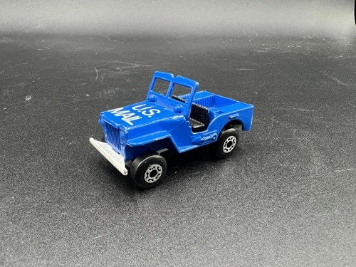 Matchbox US Mail Truck Blue No 5 Superfast Lesney England Missing Top Piece