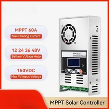 60A MPPT Solar Charge Controller 12V 24V 36V 48V Battery Charging Controller 60A