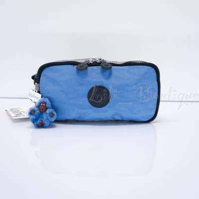 Kipling Chap Pen Case Makeup Accessory Pouch Polyamide AC6105 Bright Sky Grey 49