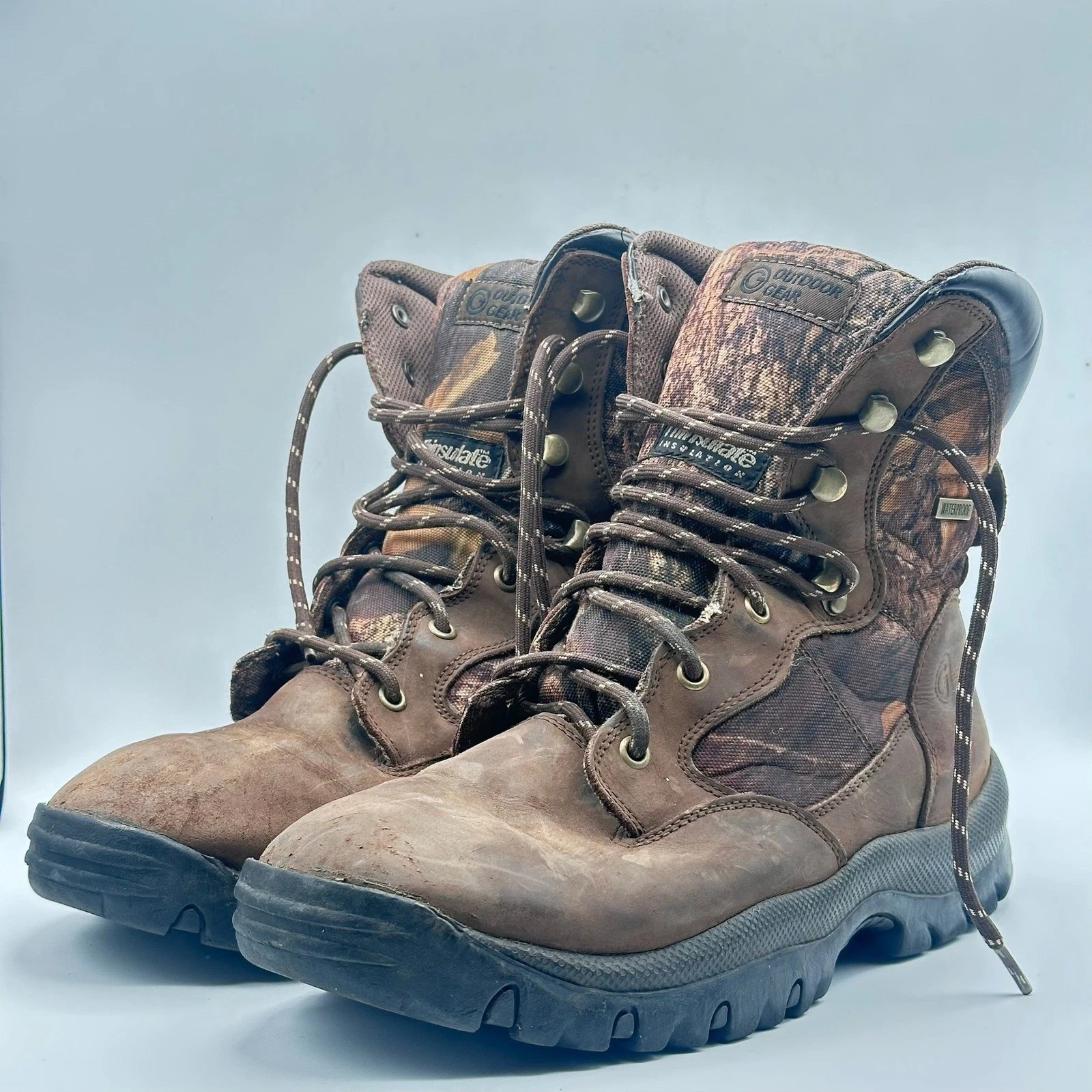 Outdoor Gear Waterproof Camo Insulated Hunting Boots Men's Size 11