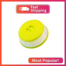Collapsible Microwave Splatter Cover, Microwave Plate Cover With Steam Vent(10.5