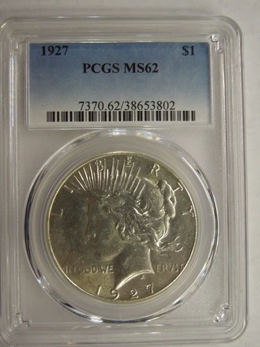PCGS MS 62 1927 Peace Dollar