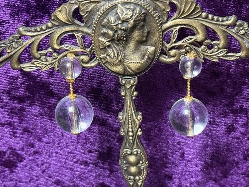 Pools of Light Earrings Lucite Orb Ball Bead Drop Dangle Vtg Art Deco Jewelry