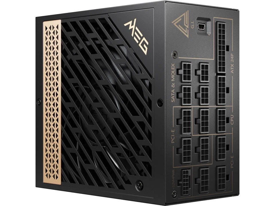 MSI MEG Ai1300P PCIE5, Fully Modular Gaming 1300W Power Supply, 80+ Platinum, - Image 3 of 4