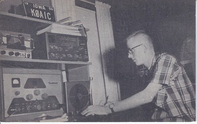Vintage K0AIC Anamosa Iowa 1956 Amateur Radio QSL Card
