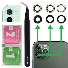 For Apple iPhone 11 12 13 14 15 Pro Max Back Camera Glass Lens Cover Replacement