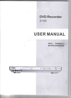 Red Star DVD Recorder 3100 English user manual Bedienungsanleitung Gebrauchsanle