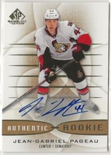 2013-14 SP Game Used Gold Autographs #179 Jean-Gabriel Pageau Ottawa Senators