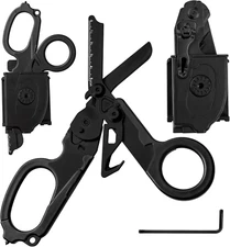 6 in 1 Multipurpose Emergency Trauma Shears Scissors with Holster, Outdoor Campi