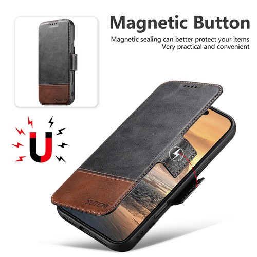 PU Für Apple iPhone 16 15 Pro Max 14 13 Leder Brieftasche Flip Stand Case - Picture 23 of 24