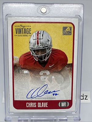 2021 Onyx Vintage - College Autographs Blue Ink #CACO Chris Olave (AU, RC) /400