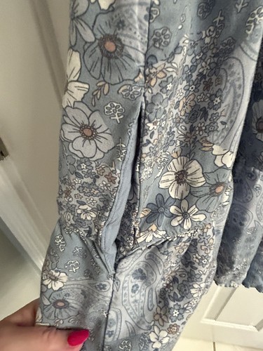 Girls Abercrombie Kids Blue Floral Romper-Size 15-16 - Picture 7 of 11
