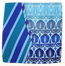 Rush Limbaugh Men's Pocket Square Handkerchief Dress Silk Teal Blue Hanky