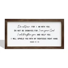 Gkwa Do Not Fear for I Am with You, Isaiah 41:10 Wall Sign, Christian Decor S...