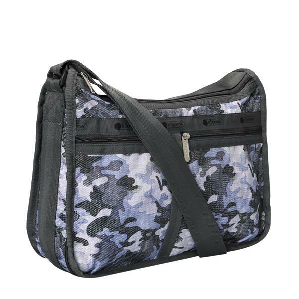LeSportsac Classic Deluxe Everyday Bag Crossbody in Camo Canvas Indigo
