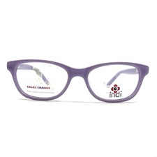 Indi KG 8003 PU Kids Eyeglasses Frames Purple rectangle opticals 46-15-135