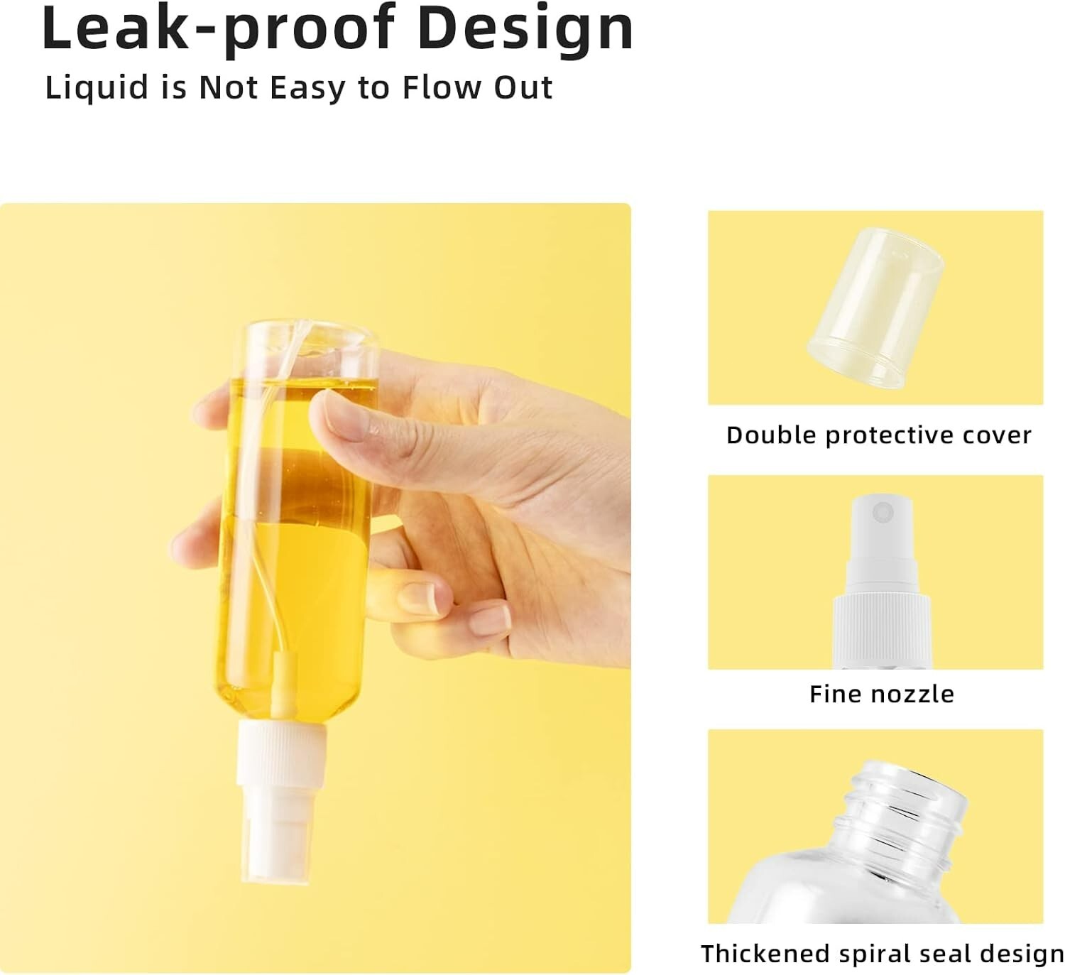 8X 100ml Travel Spray Bottle Plastic Transparent Perfume Empty Atomizer Cosmetic