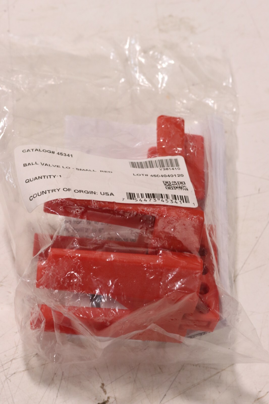 Y381410 Brady Small Prinzing Ball Valve Lockout Red 45342 Qty1 eBay